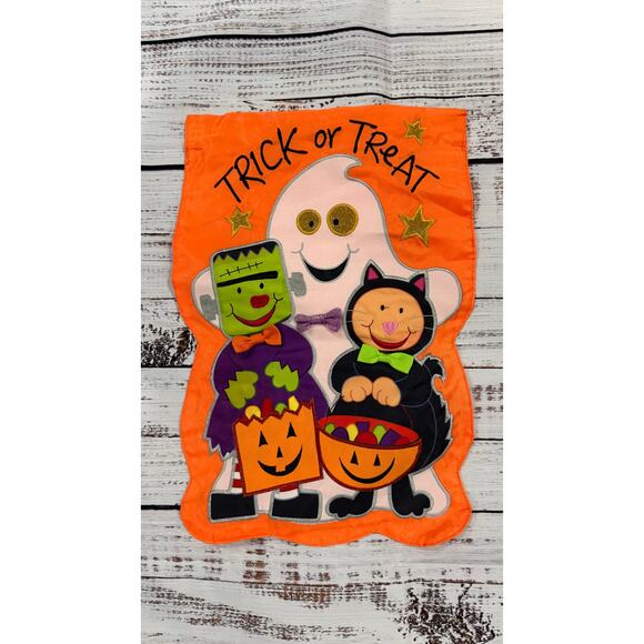 Premier Kites Halloween‎ Garden Flag Ghost Frankenstein Black Cat Design - Picture 2 of 2